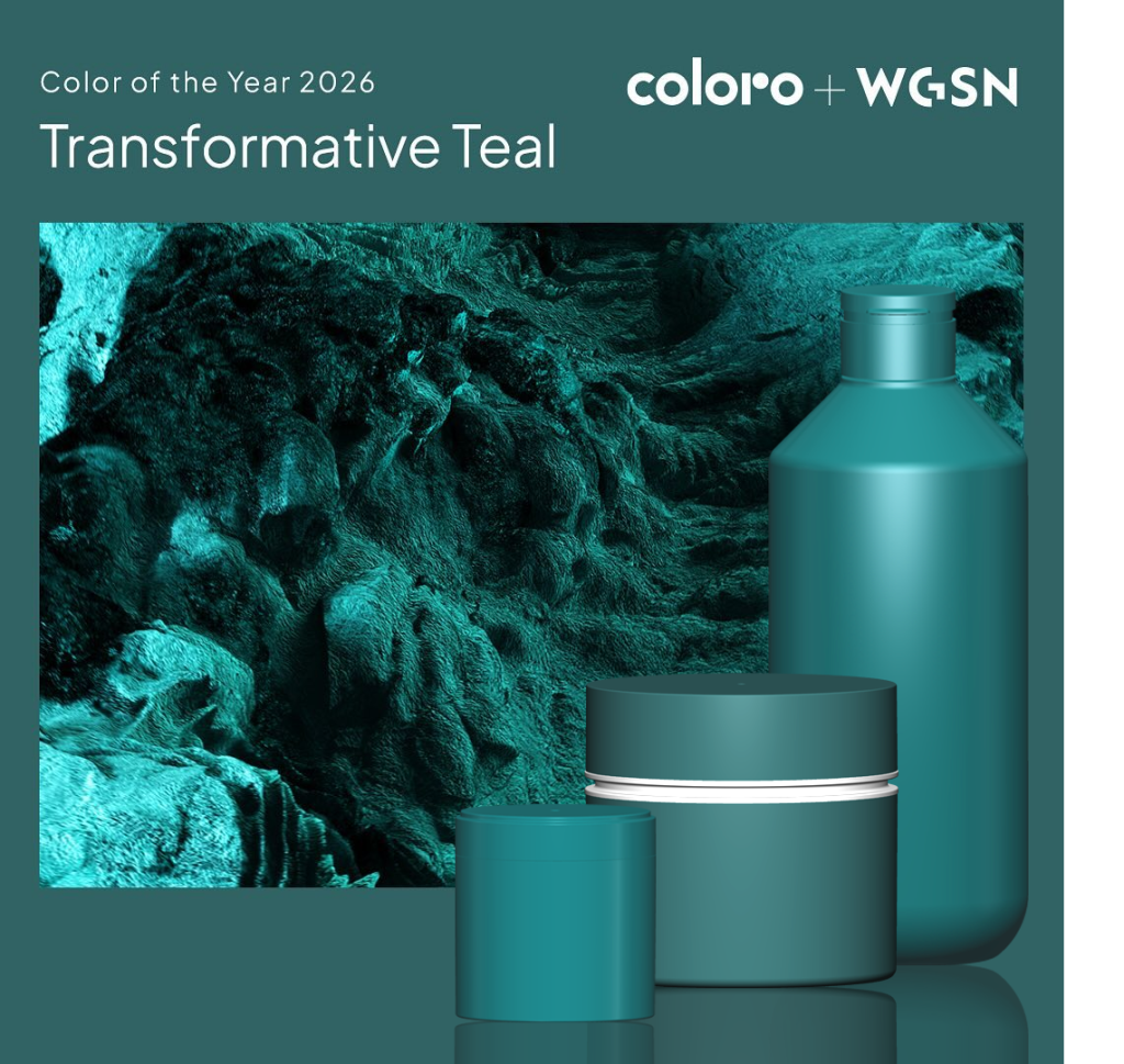 Цвет года 2026 Transformative Teal по версии WGSN и Coloro